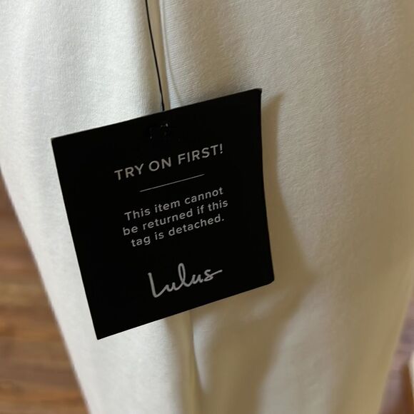 Lulu’s NEW w tags Womens size XL cream off white midi sleeveless dress - Picture 3 of 16